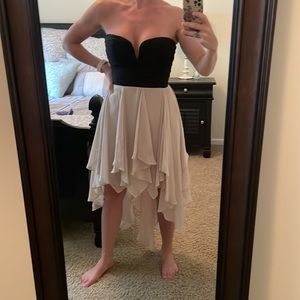 Arden B Black and Taupe Ruffle Dress size M